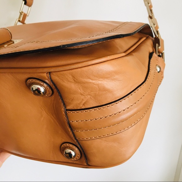 Reiss Tan Leather Chain Strap Shoulder Bag - Picture 5 of 14